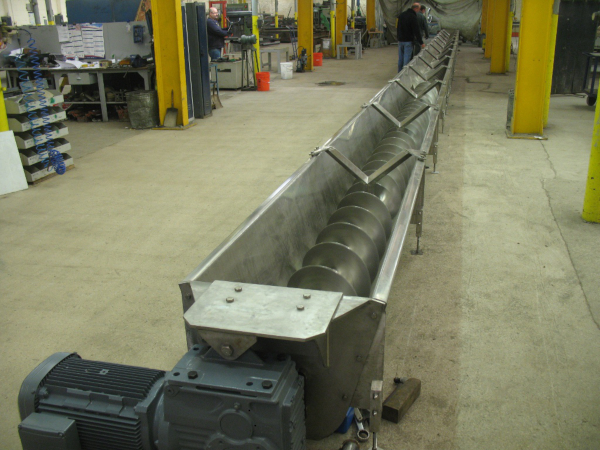 Twin Screw Conveyor for Waste Processing